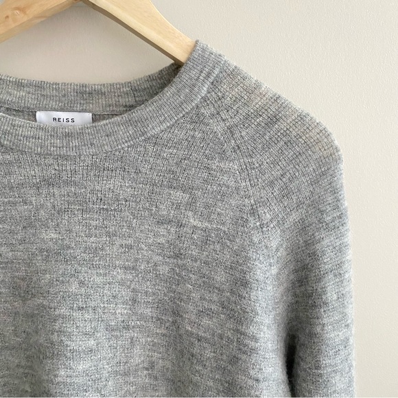 Reiss Hamlet Crew Neck Jumper, Grey - Picture 8 of 10